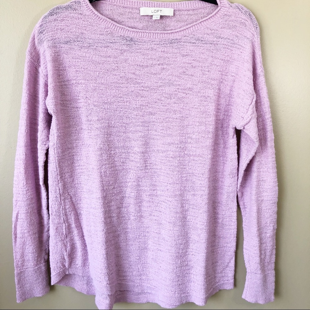 [LOFT] Lavender Lightweight Crew Neck Sweater